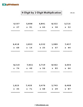 4-digit by 2-digit Multiplication | Standard 3