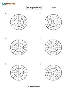 Multiplication Wheel | Difficult 3