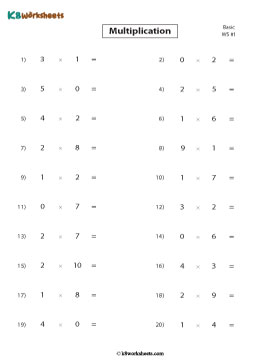 Basic (Facts 0 to 2) | Horizontal 1