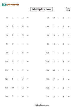 Basic (Facts 0 to 2) | Horizontal 2