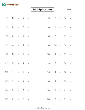 Multiplying by 2 or 3 | Horizontal Form 1