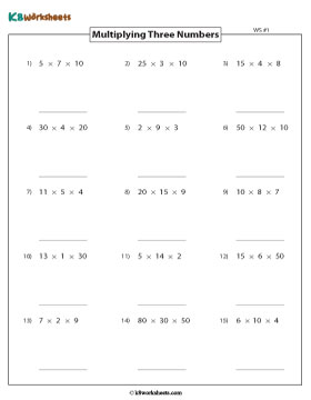 Multiplying Three Numbers 1