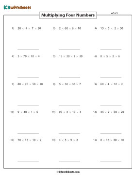 Multiplying Four Numbers 1