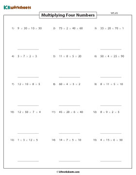 Multiplying Four Numbers 3