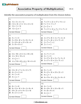 Associative Property | Multiplication 1