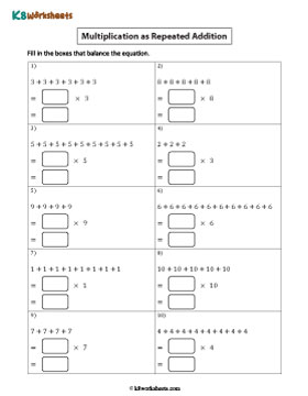 Repeated Addition | Multiplying Factors up to 10