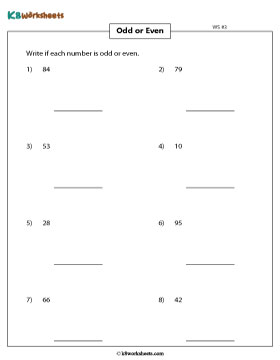 Identifying Odd and Even Numbers 3