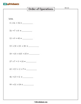 Basic Operations | Multiplication and Division 4