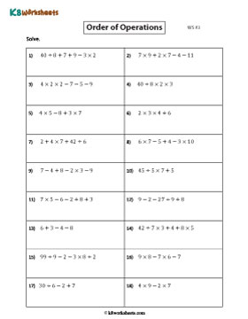 Evaluating Expressions Involving Multiple Operators 3