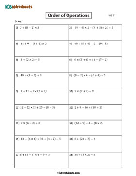 Expressions with Parentheses | Difficult 1