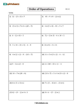 Expressions with Parentheses | Difficult 2