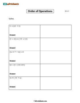 Expressions with Parentheses | Easy 3