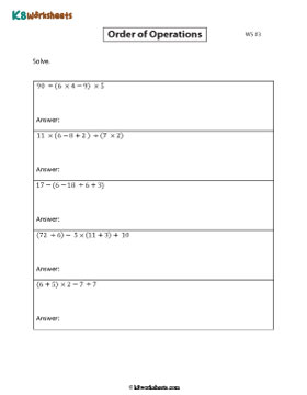 Expressions with Parentheses | Moderate 3