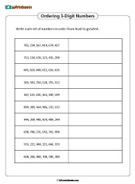 Sequencing 3-digit Numbers