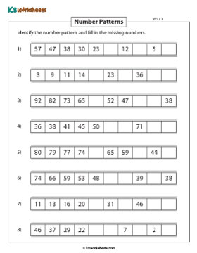 Completing Numerical Patterns 1