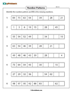 Completing Numerical Patterns 2