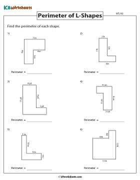 Perimeter of Rectilinear Figures | L-Shapes 3