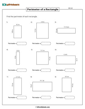 Perimeter of Rectangles | Decimals 1