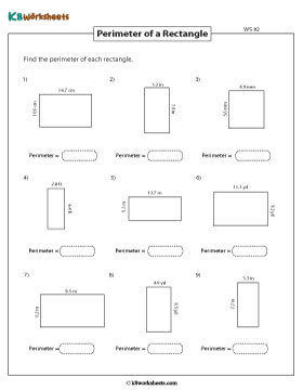 Perimeter of Rectangles | Decimals 2