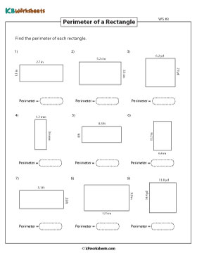 Perimeter of Rectangles | Decimals 3