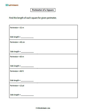 Finding the Side Length of the Square from Perimeter