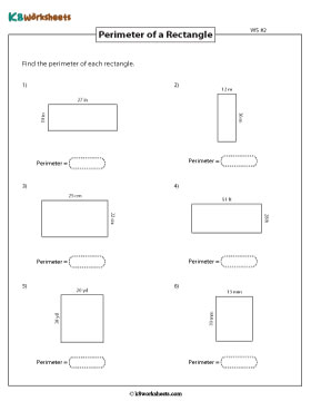 Perimeter of Rectangles | Type 1 2