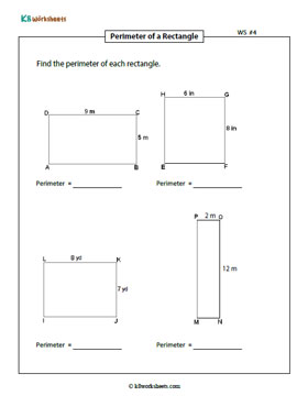 Perimeter of Rectangles | Type 1 4