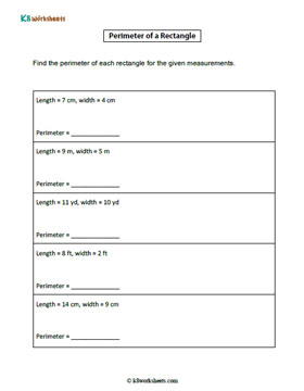 Perimeter of Rectangles | Type 2