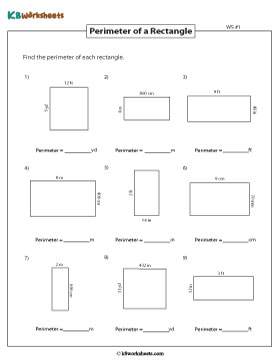 Perimeter of Rectangles | Unit Conversion 1