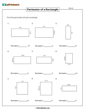 Perimeter of Rectangles | Unit Conversion 3