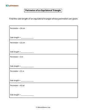 Find the Missing Side of an Equilateral Triangle using the Perimeter