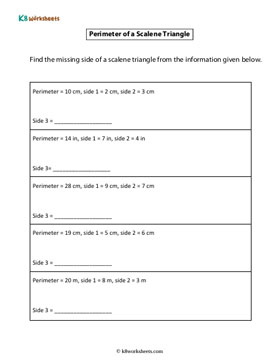 Find the Missing Side of a Scalene Triangle using the Perimeter