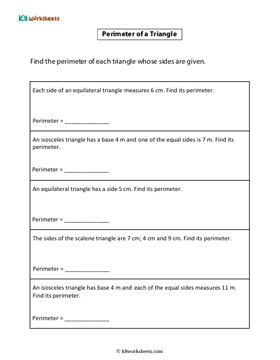 Perimeter of Triangles | Type 2