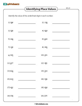 Identifying Place Values | 3-Digit 1