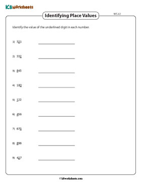 Identifying Place Values | 3-Digit 2