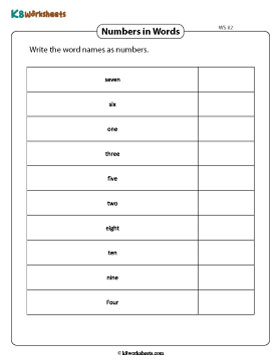 Converting Word Names to Numbers | 1 to 10 - 2