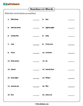 Converting Word Form to Standard Form | Up to 3-Digits