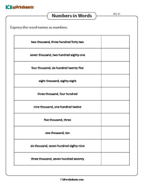 Converting Word Names to 4-Digit Numbers 1