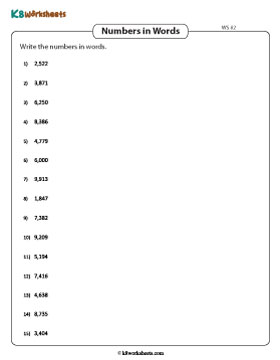 Writing 4-Digit Numbers in Words 2