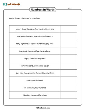 Expressing Word Names as 5-Digit Numbers 1