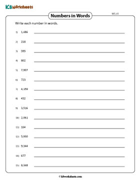 Converting Standard Form to Word Form | Up to 5 Digits 1