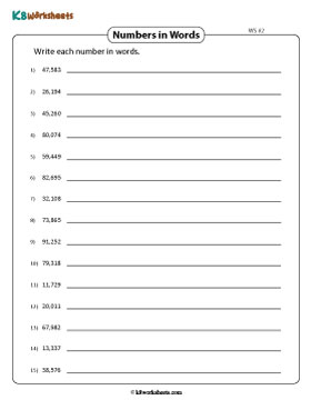 Writing 5-Digit Numbers in Words 2