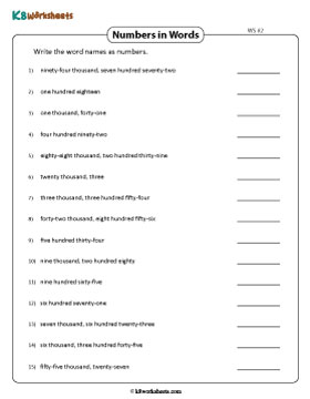 Converting Word Form to Standard Form | Up to 5-Digits 2