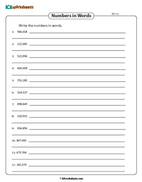 Writing 6-Digit Numbers in Words 2