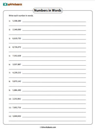 7-Digit Numbers in Words