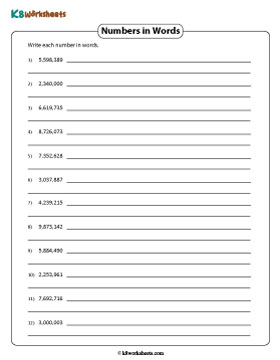 Writing 7-Digit Numbers in Words