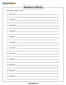 Writing 8-Digit Numbers in Words