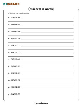 Writing 9-Digit Numbers in Words