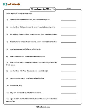 Converting Word Form to Standard Form | Up to 7 Digits 2