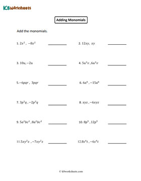 Adding Monomials